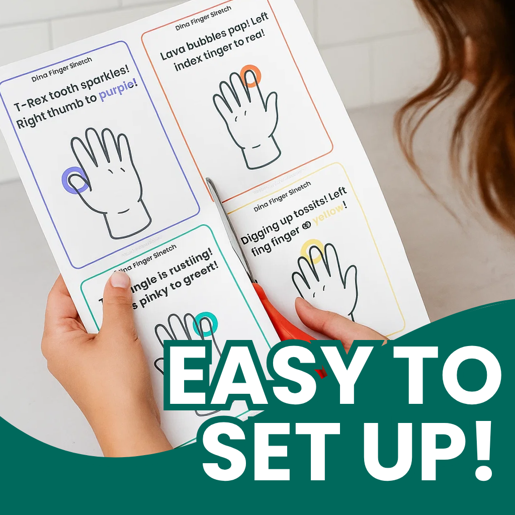 Dino Finger Twister Flashcards