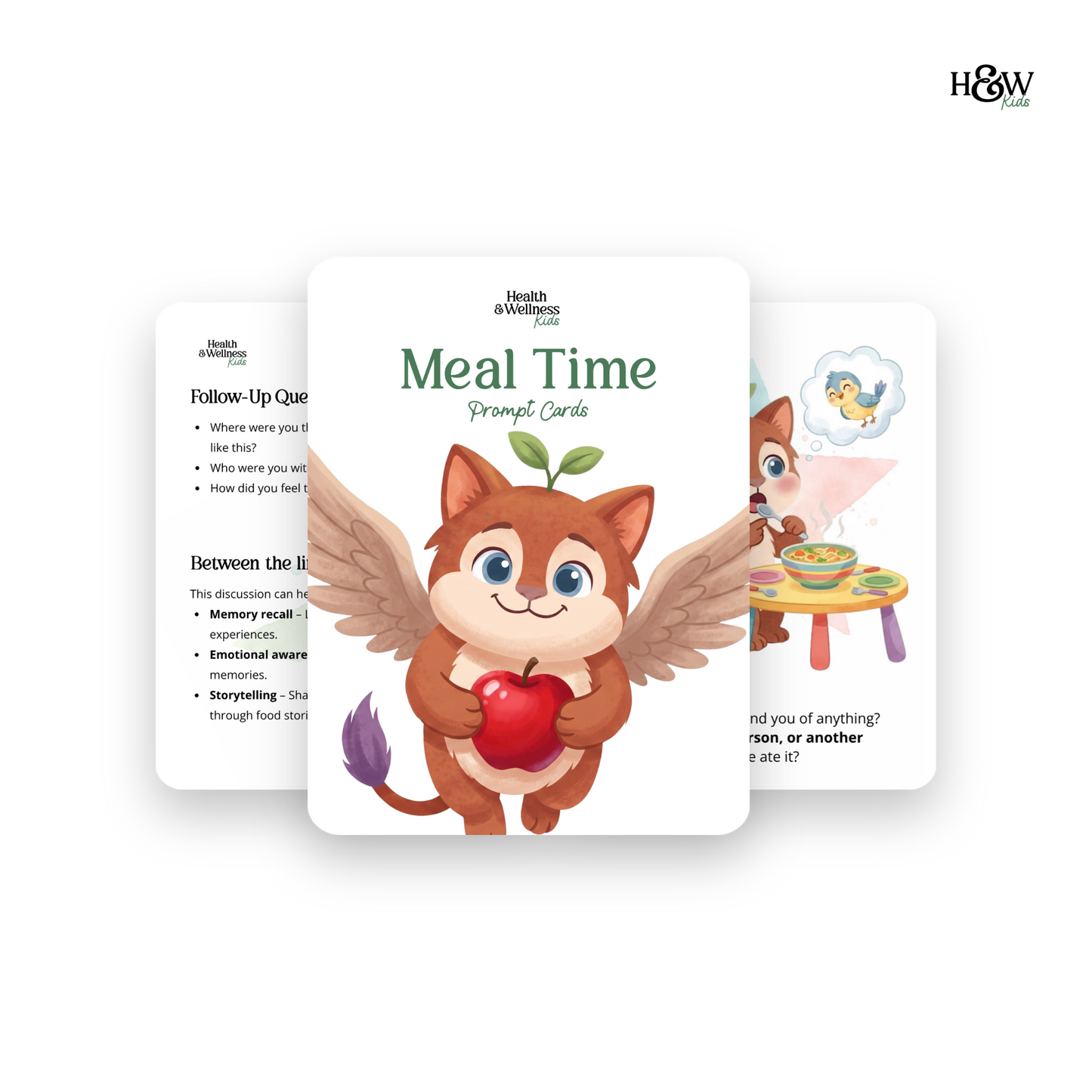 Beak Meal time Prompt Cards - Conversation Starters for Kids