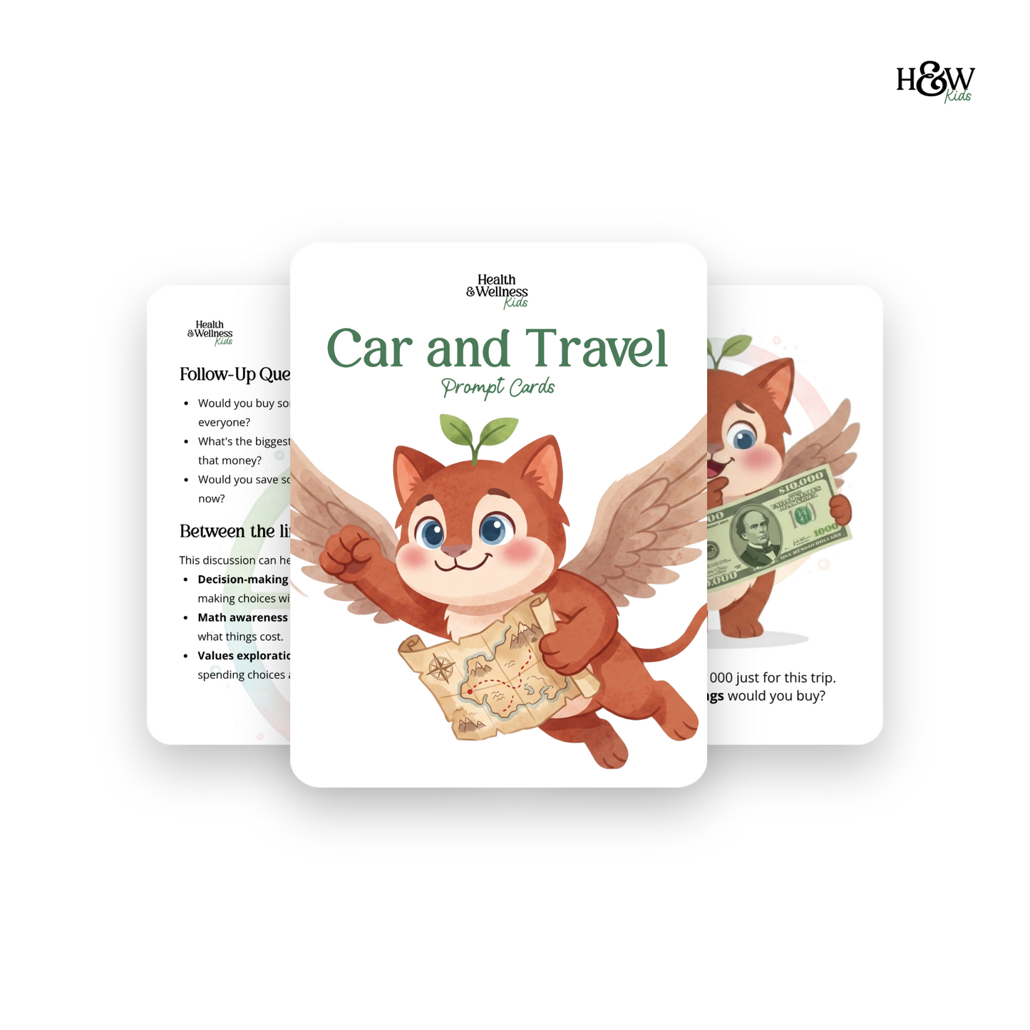 Beak Car and Travel Prompt Cards - Conversation Starters for Kids (No personalization)