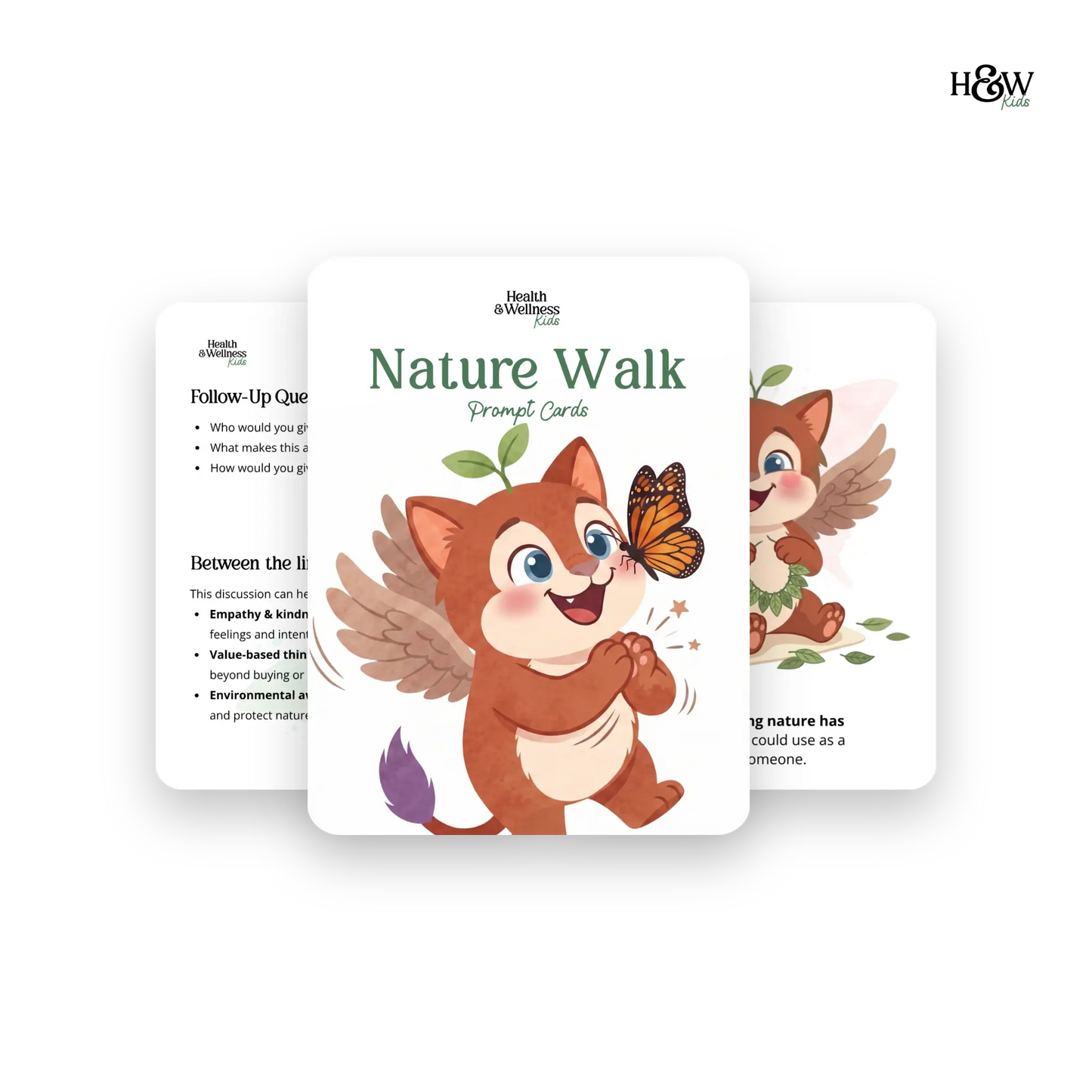 Beak Nature Walk Prompt Cards - Conversation Starters for Kids (No personalization)