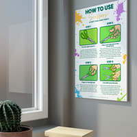 How to Use Scissors Poster