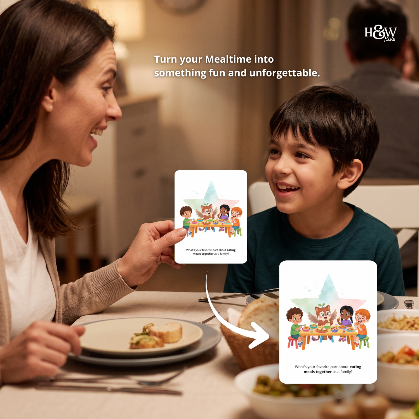 Beak Meal time Prompt Cards - Conversation Starters for Kids