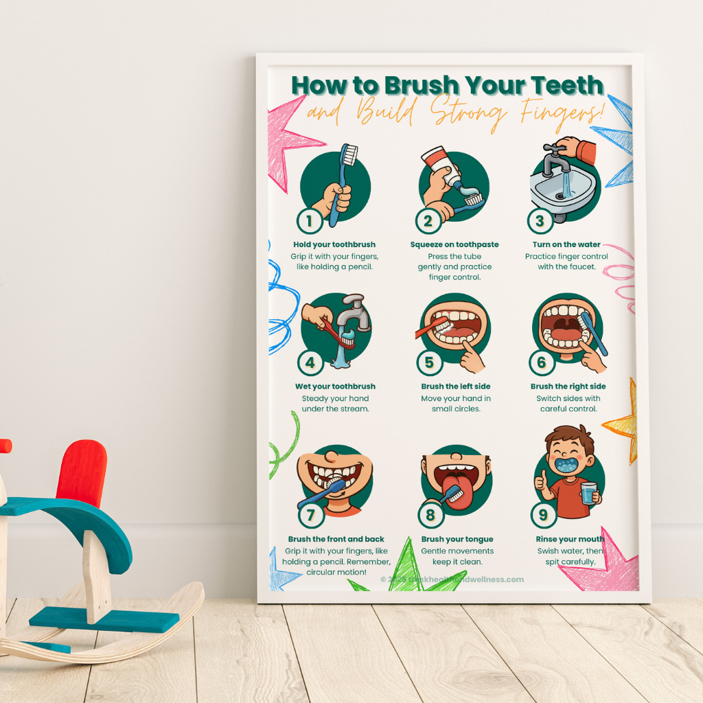 How to Brush Your Teeth and Build Strong Fingers Poster