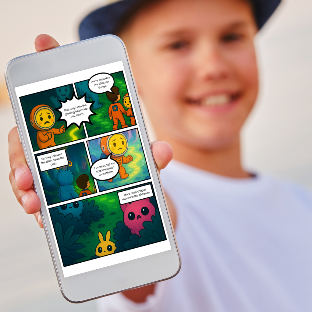 Planet of No Words – Captain Nova & Blurb Comic