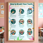 How to Brush Your Teeth and Build Strong Fingers Poster