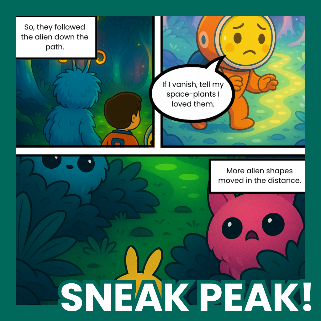 Planet of No Words – Captain Nova & Blurb Comic