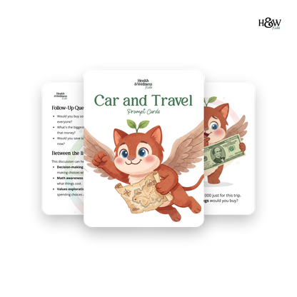 Car and Travel Conversation Cards for Kids (Non-Personalized)