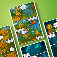 Comics Set Bundle – 4 Gentle Stories for Fine Motor and Emotional Growth