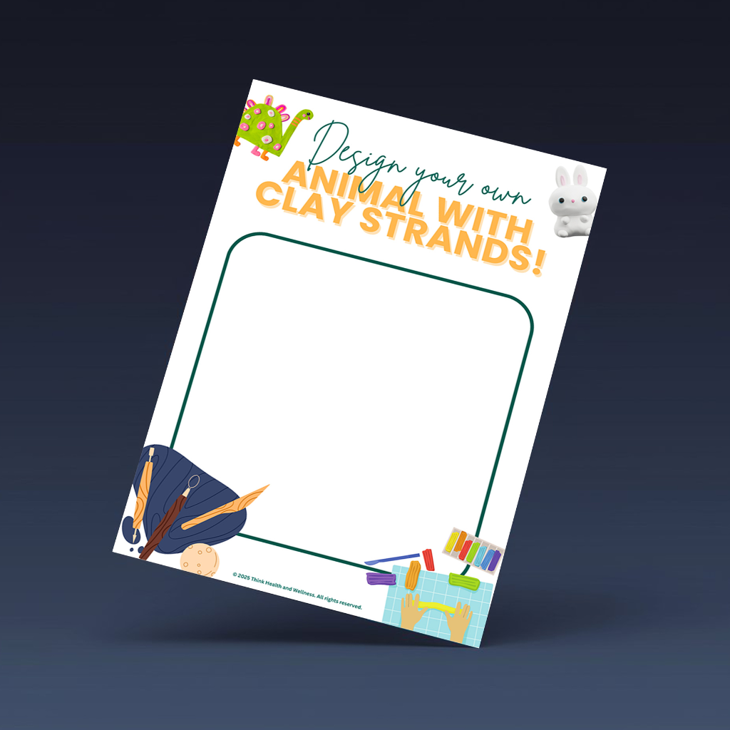 Design Your Animal with Clay Strands Poster
