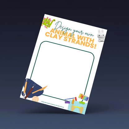 Design Your Animal with Clay Strands Poster