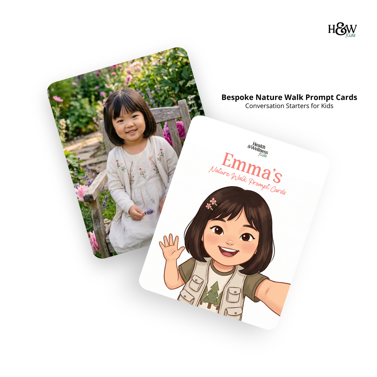 Nature Walk Conversation Cards for Kids (Personalized)