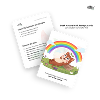 Beak Nature Walk Prompt Cards - Conversation Starters for Kids (No personalization)