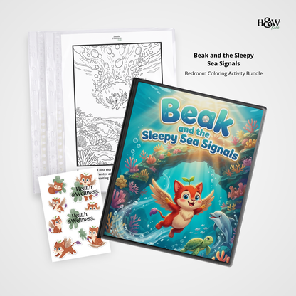 Beak and the Sleepy Sea Signals (Non-Personalized Bedtime Story Coloring Book Portfolio for Kids)