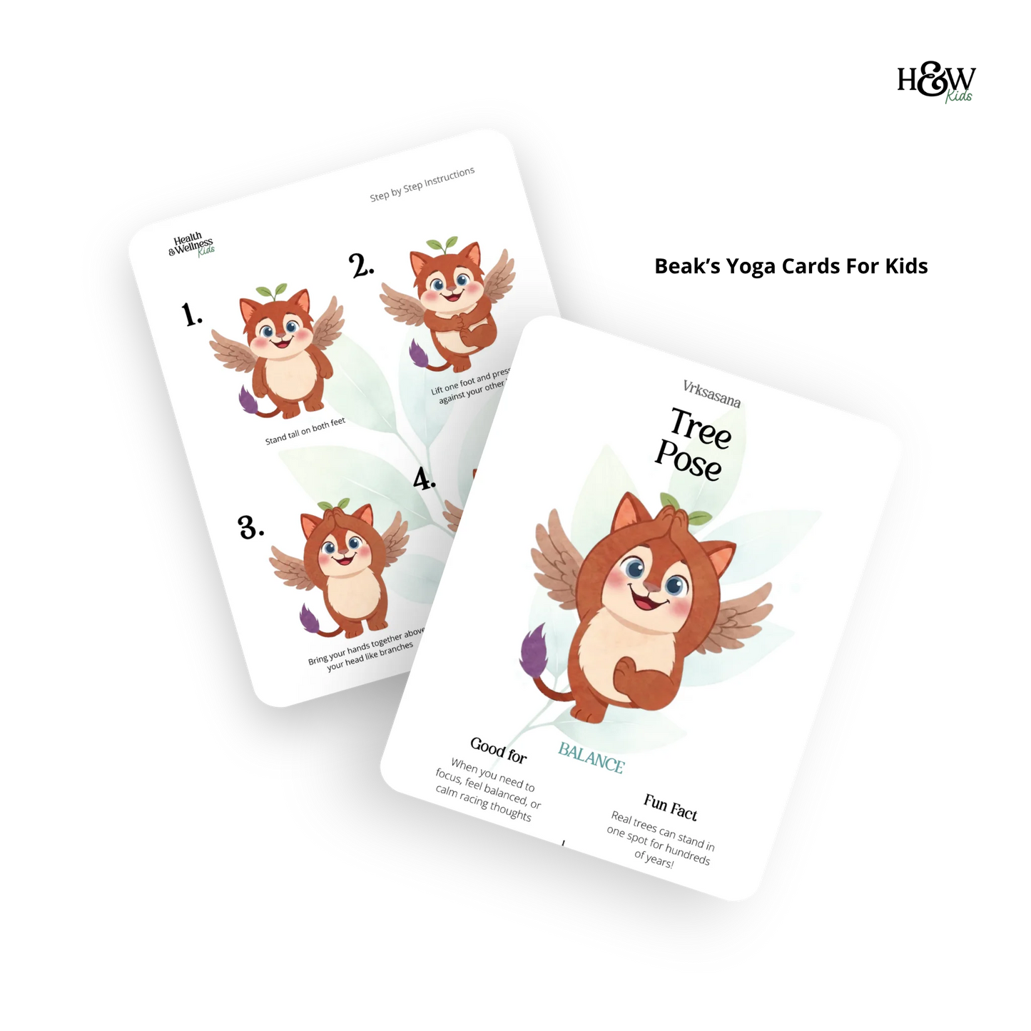 Yoga Cards for Kids - Yoga Flashcards for Kids  (No personalization)