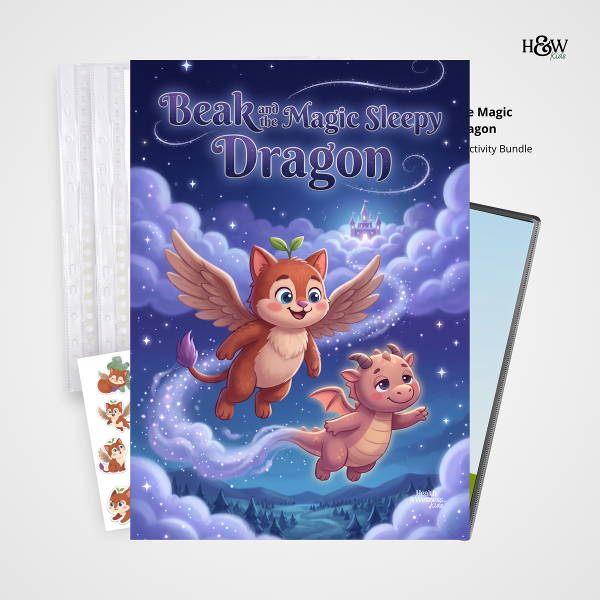 Beak and the Magic Sleepy Dragon (Non-Personalized Bedtime Story Coloring Book Portfolio for Kids)