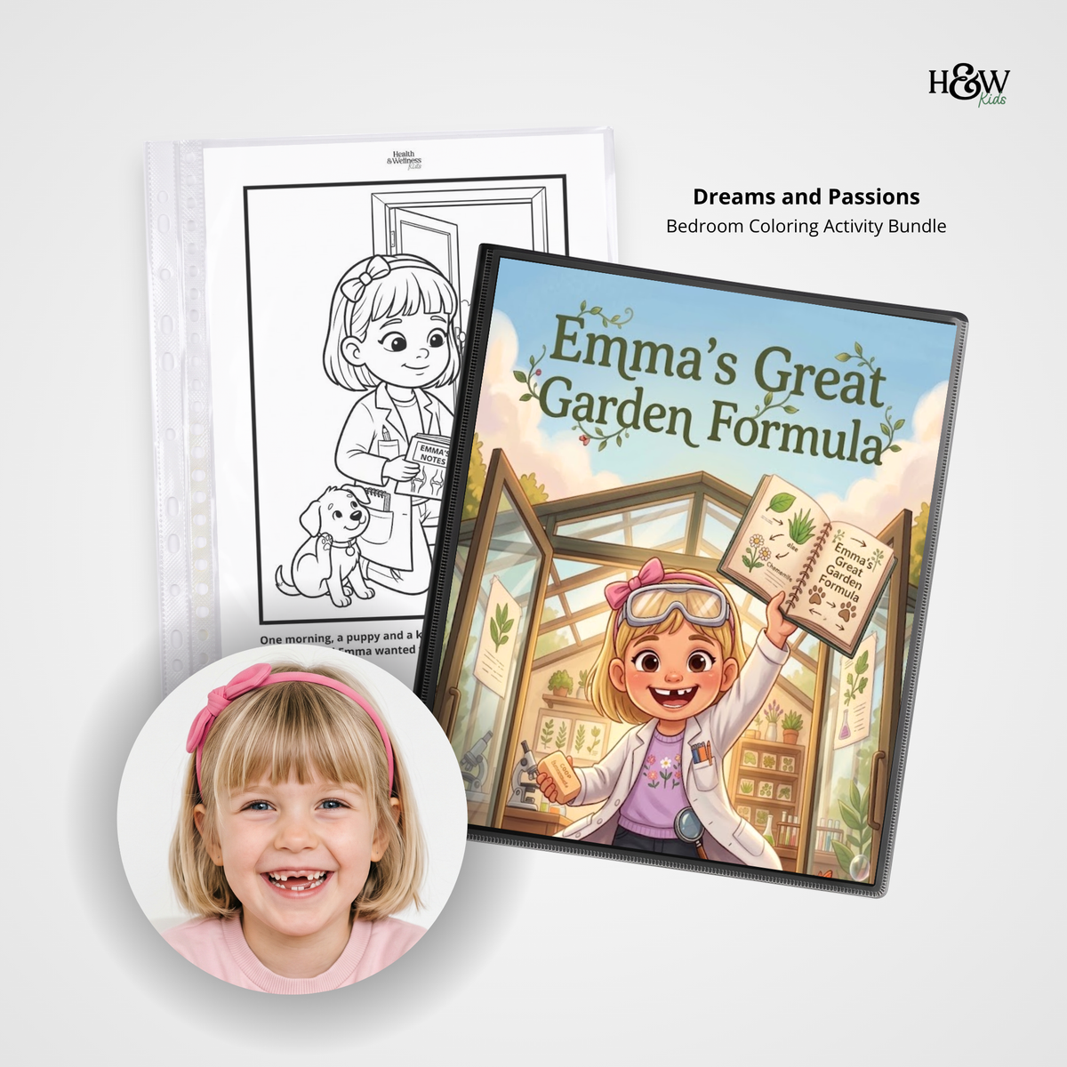 Dreams and Passions (Personalized Bedtime Story Coloring Book Portfolio for Kids)