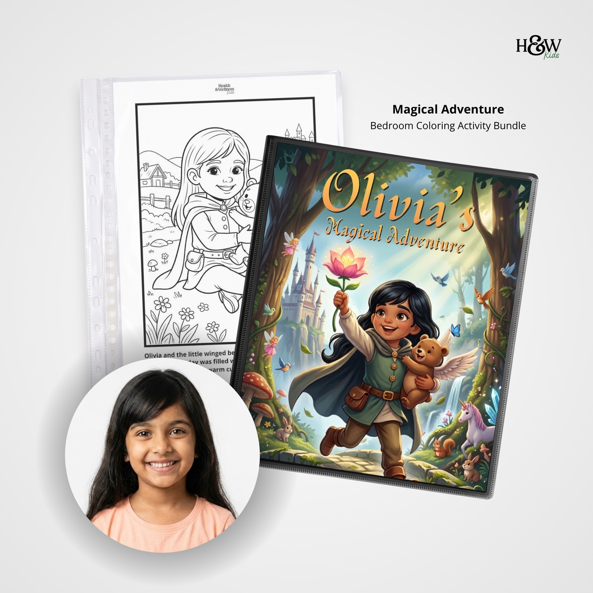 Magic and Fantasy (Personalized Bedtime Story Coloring Book Portfolio for Kids)