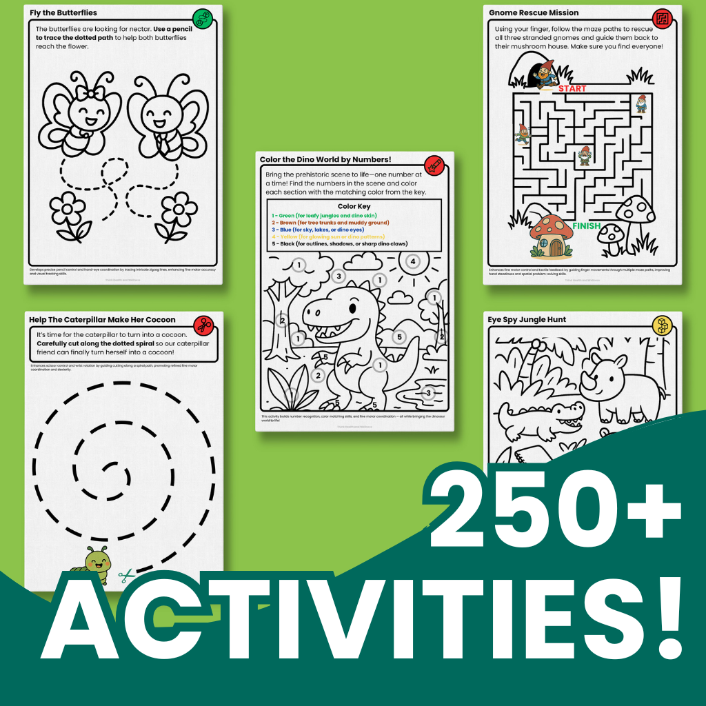 BIG BUNDLE! Fine Motorskill printable worksheet pdf: Little Hands, Big Moves: The Fine Motor Skills Discovery Pack