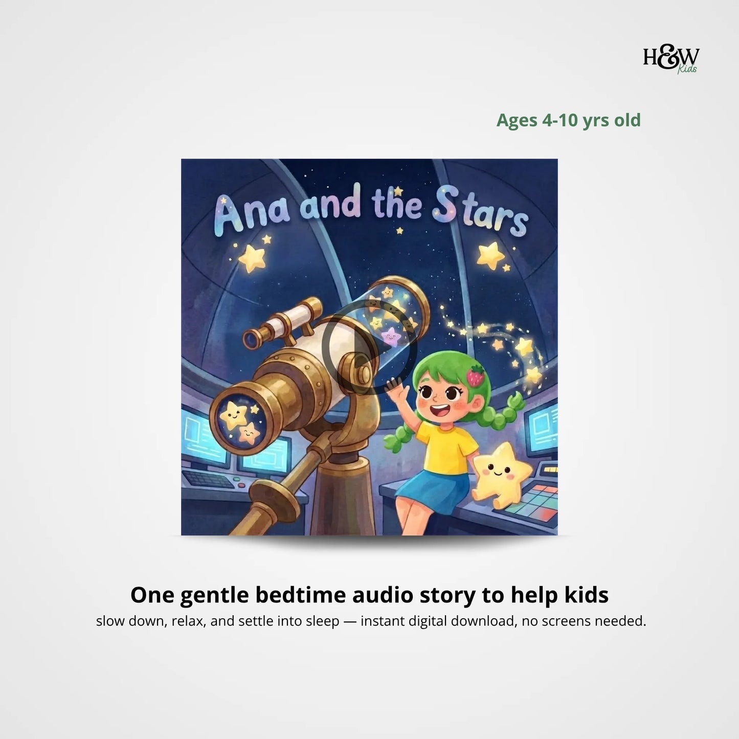 Ana and the Stars - Bedtime Audio Story (Instant Download)