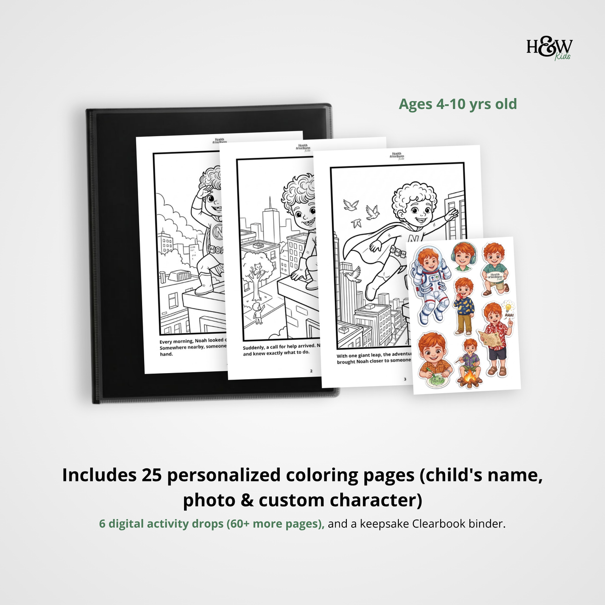 Super Adventures (Personalized Bedtime Story Coloring Book Portfolio for Kids)