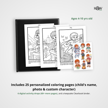 Super Adventures (Personalized Bedtime Story Coloring Book Portfolio for Kids)