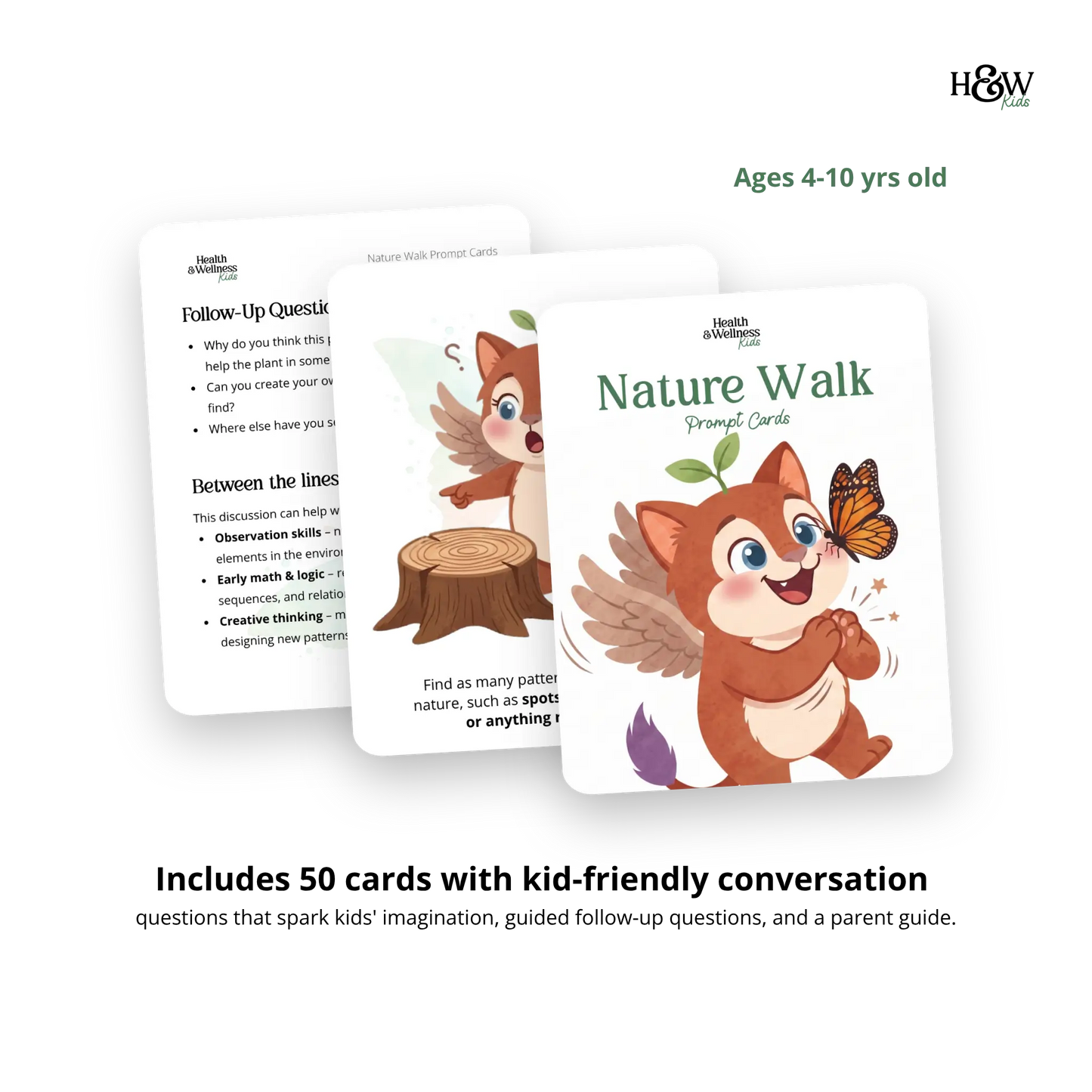 Beak Nature Walk Prompt Cards - Conversation Starters for Kids (No personalization)