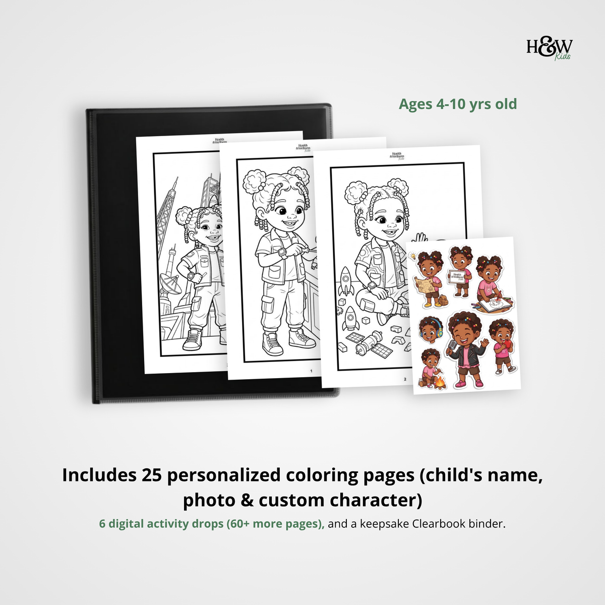 Space and Tech Adventures  (Personalized Bedtime Story Coloring Book Portfolio for Kids)