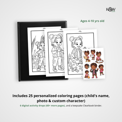 Space and Tech Adventures  (Personalized Bedtime Story Coloring Book Portfolio for Kids)