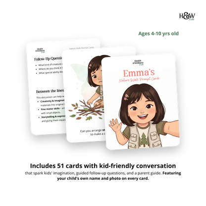 Nature Walk Conversation Cards for Kids (Personalized)