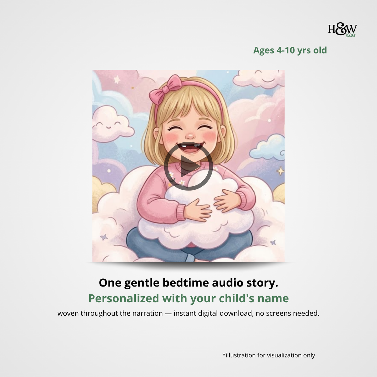 The Clouds (Personalized Bedtime Audio Story for Kids)