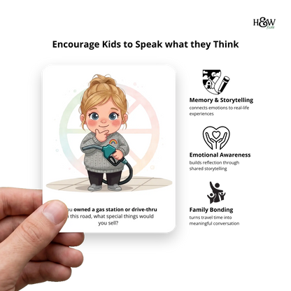 Car and Travel Conversation Cards for Kids (Personalized)