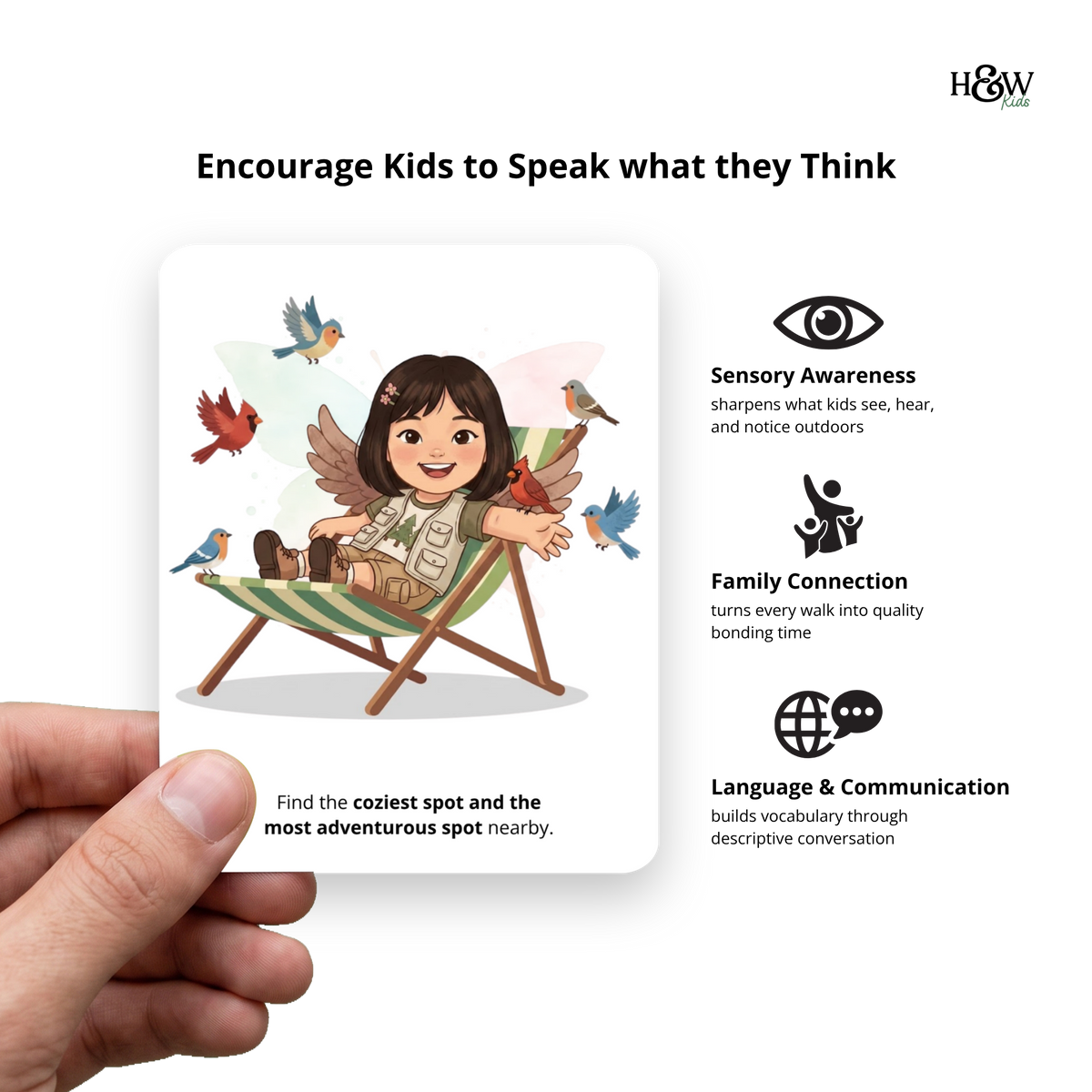 Nature Walk Conversation Cards for Kids (Personalized)
