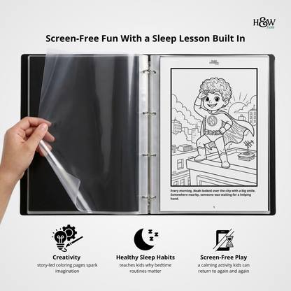 Super Adventures (Personalized Bedtime Story Coloring Book Portfolio for Kids)