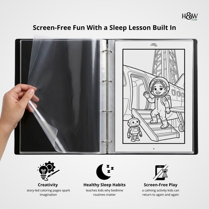 Space and Tech Adventures  (Personalized Bedtime Story Coloring Book Portfolio for Kids)