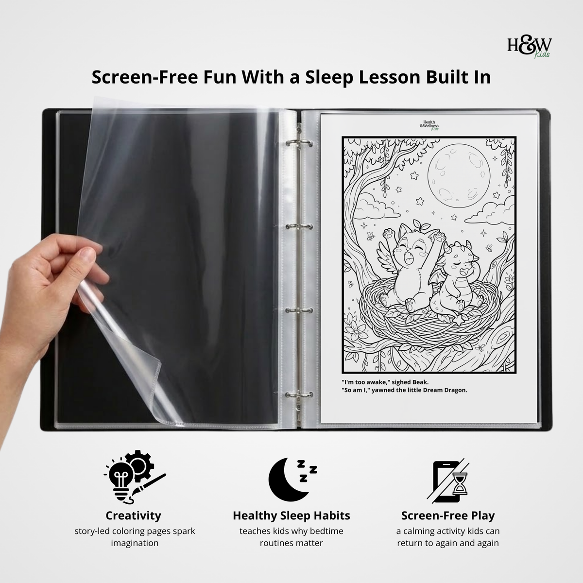 Beak and the Magic Sleepy Dragon (Non-Personalized Bedtime Story Coloring Book Portfolio for Kids)