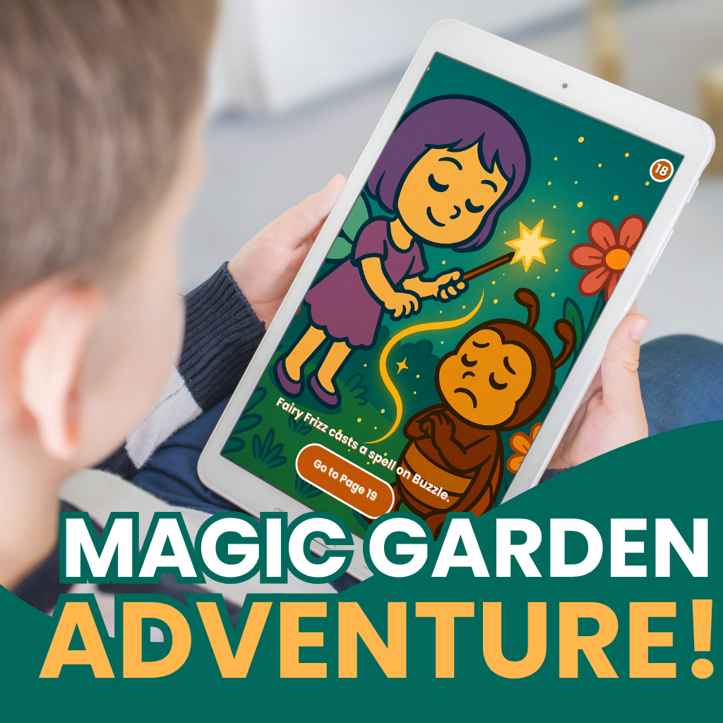 Buzzle’s Mischief in the Magical Garden – Interactive Storybook