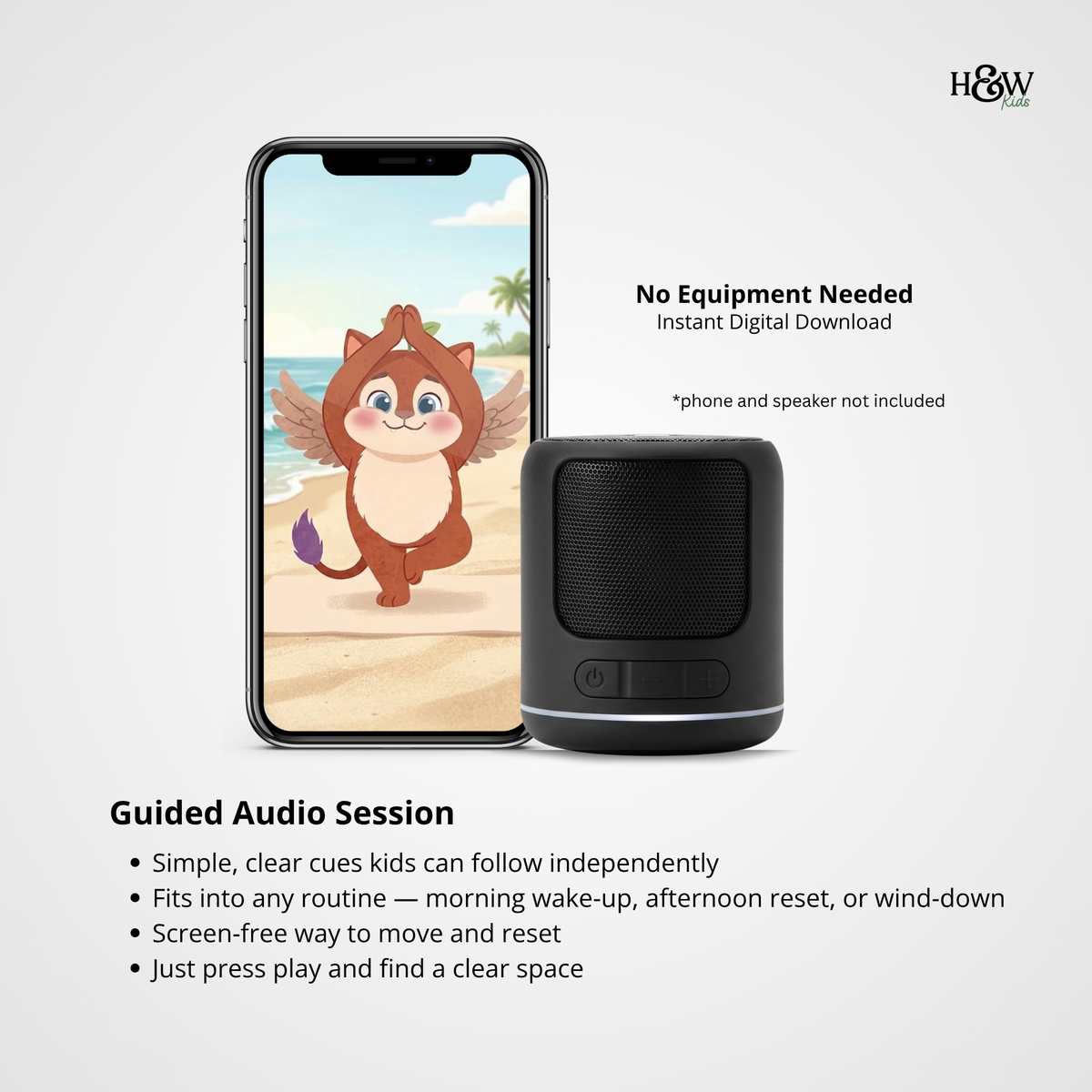 Beach Day Audio Yoga for Kids (Non-Personalized)