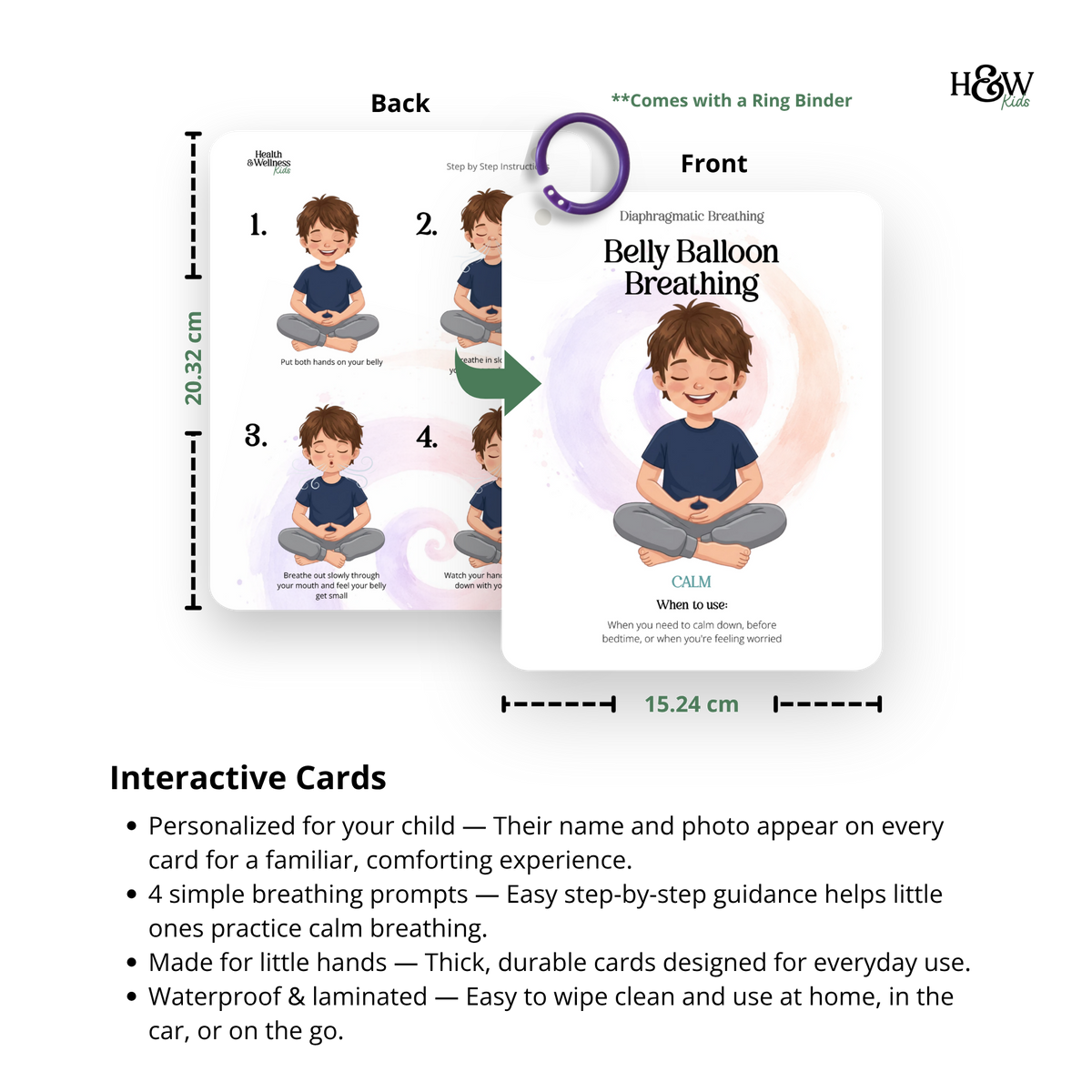 Breathing Cards for Kids (Personalized)