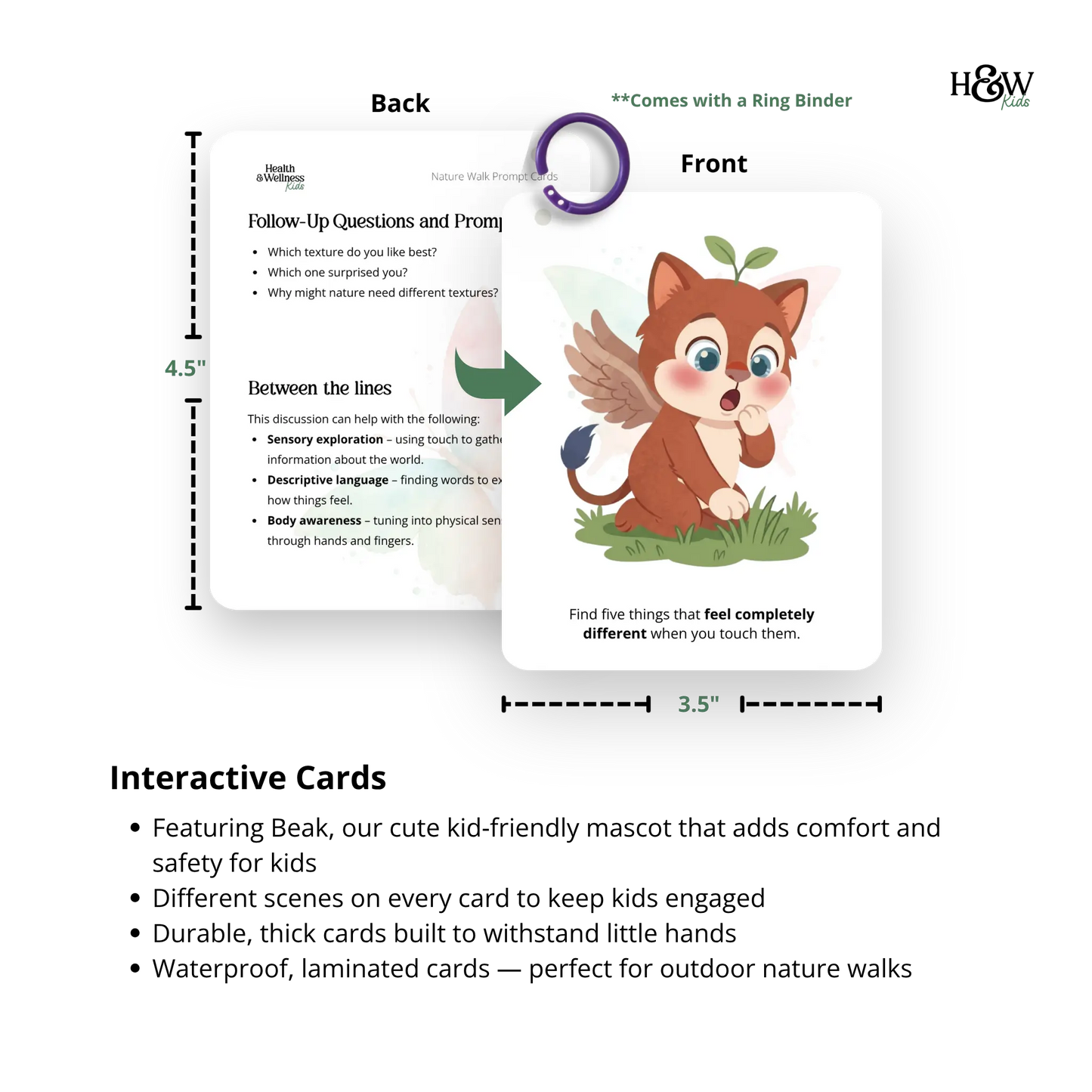 Beak Nature Walk Prompt Cards - Conversation Starters for Kids (No personalization)