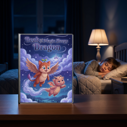 Beak and the Magic Sleepy Dragon (Non-Personalized Bedtime Story Coloring Book Portfolio for Kids)