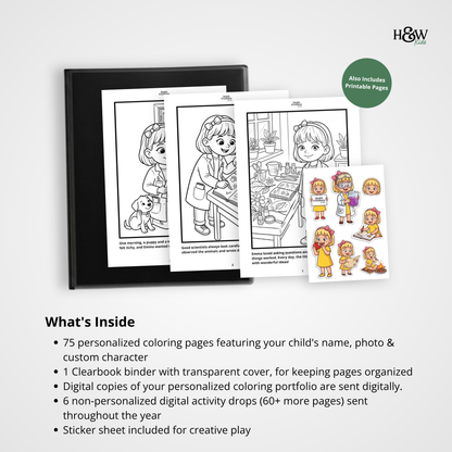 Dreams and Passions (Personalized Bedtime Story Coloring Book Portfolio for Kids)