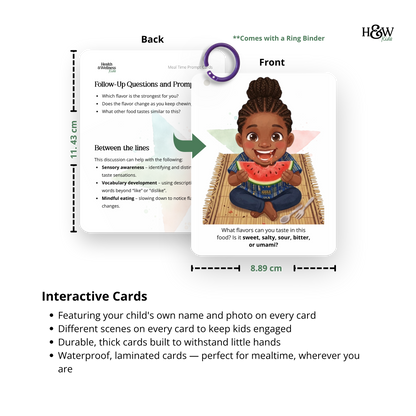 Mealtime Conversation Starters Cards for Kids (Personalized)