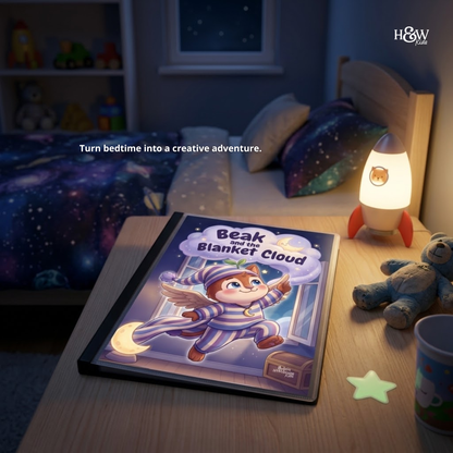 Beak and the Blanket Cloud  (Non Personalized Bedtime Story Coloring Book Portfolio for Kids)