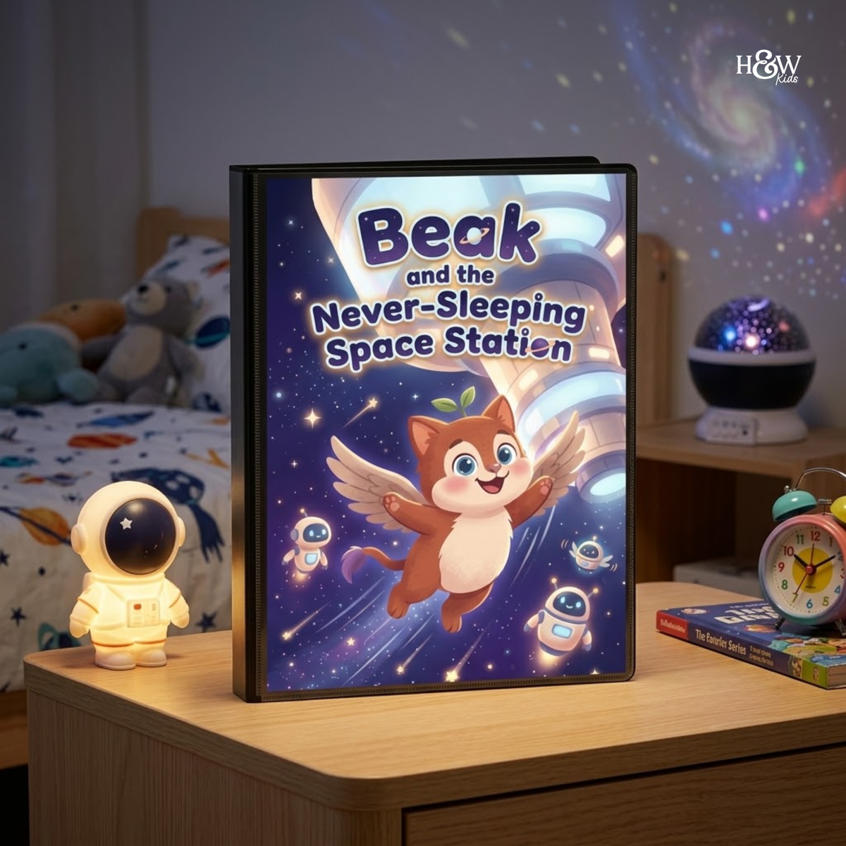 Beak and the Never-Sleeping Space Station (Non-personalized Bedtime Story Coloring Book Portfolio for Kids)