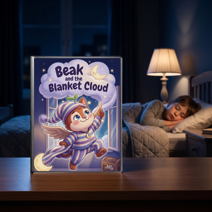 Beak and the Blanket Cloud  (Non Personalized Bedtime Story Coloring Book Portfolio for Kids)