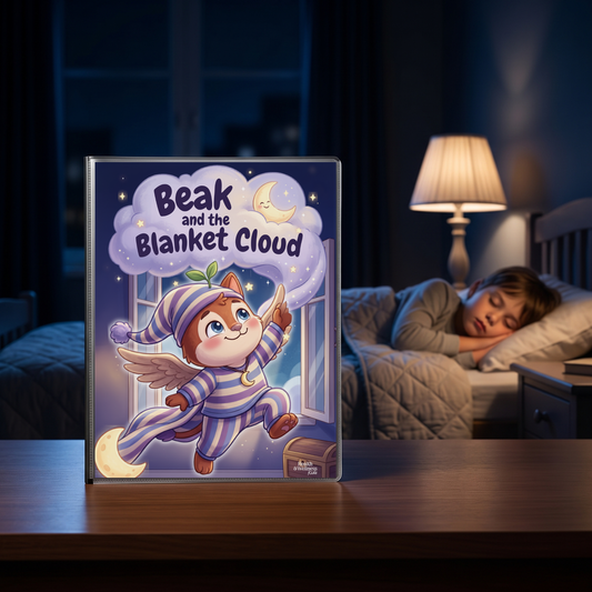 Beak and the Blanket Cloud  (Non Personalized Bedtime Story Coloring Book Portfolio for Kids)