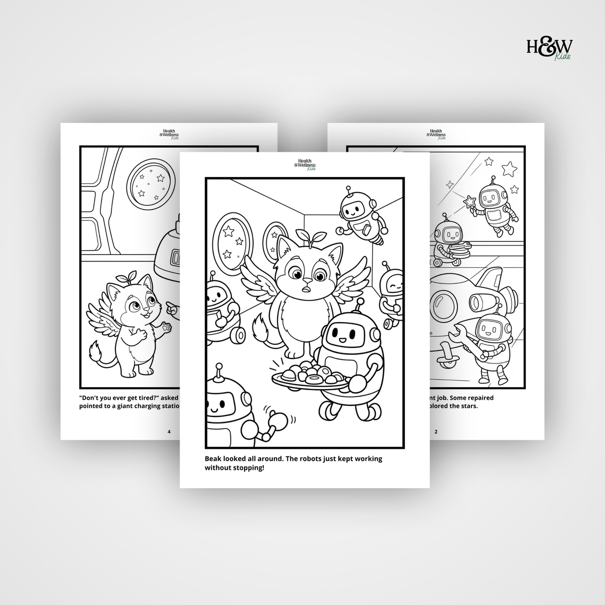 Beak and the Never-Sleeping Space Station (Non-personalized Bedtime Story Coloring Book Portfolio for Kids)