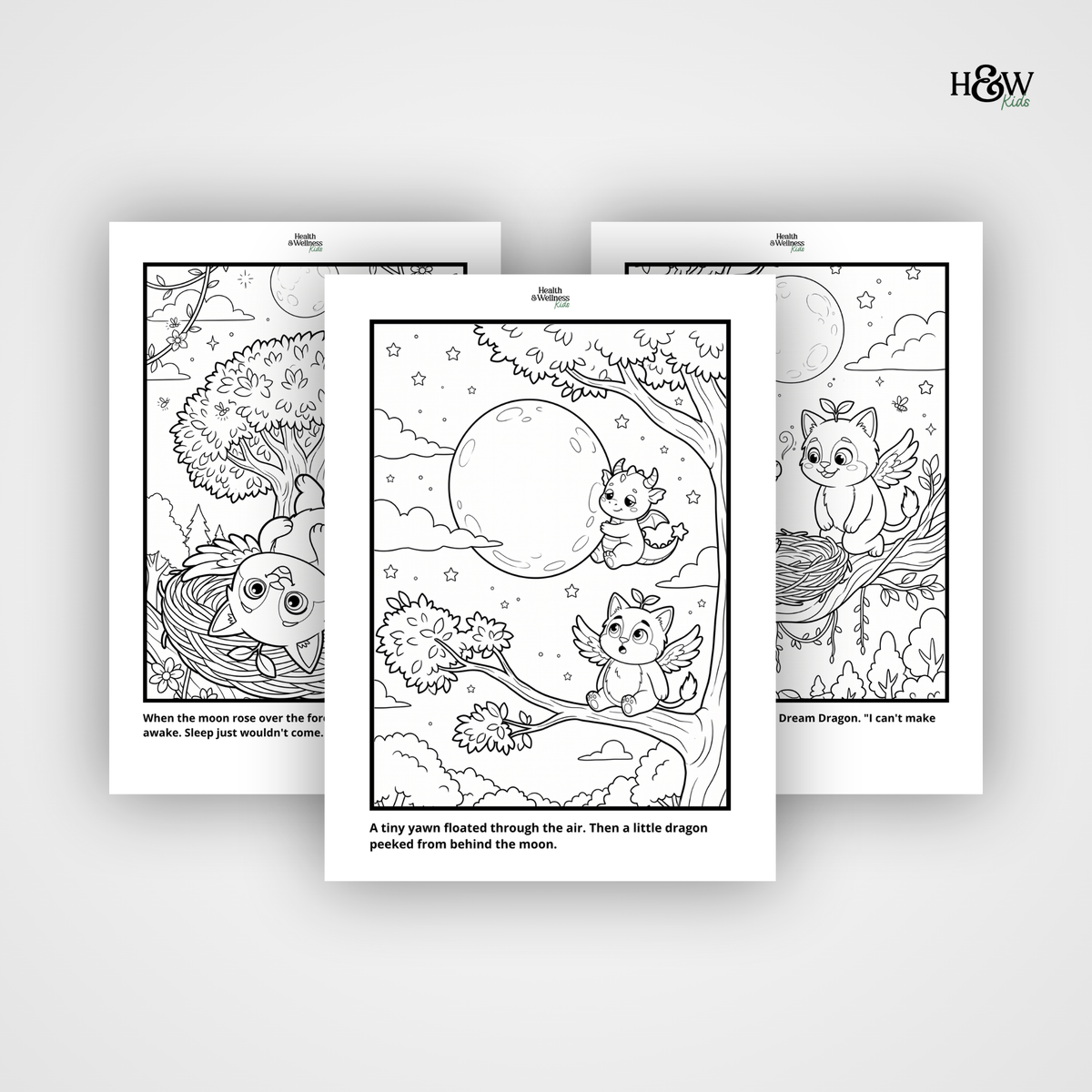Beak and the Magic Sleepy Dragon (Non-Personalized Bedtime Story Coloring Book Portfolio for Kids)