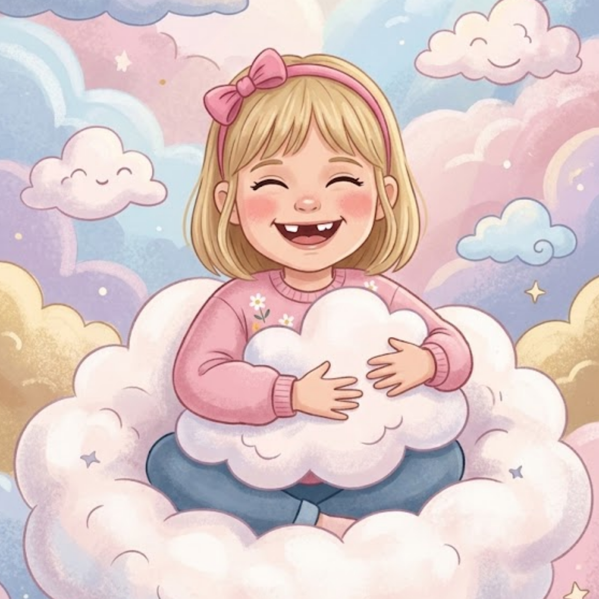The Clouds (Personalized Bedtime Audio Story for Kids)