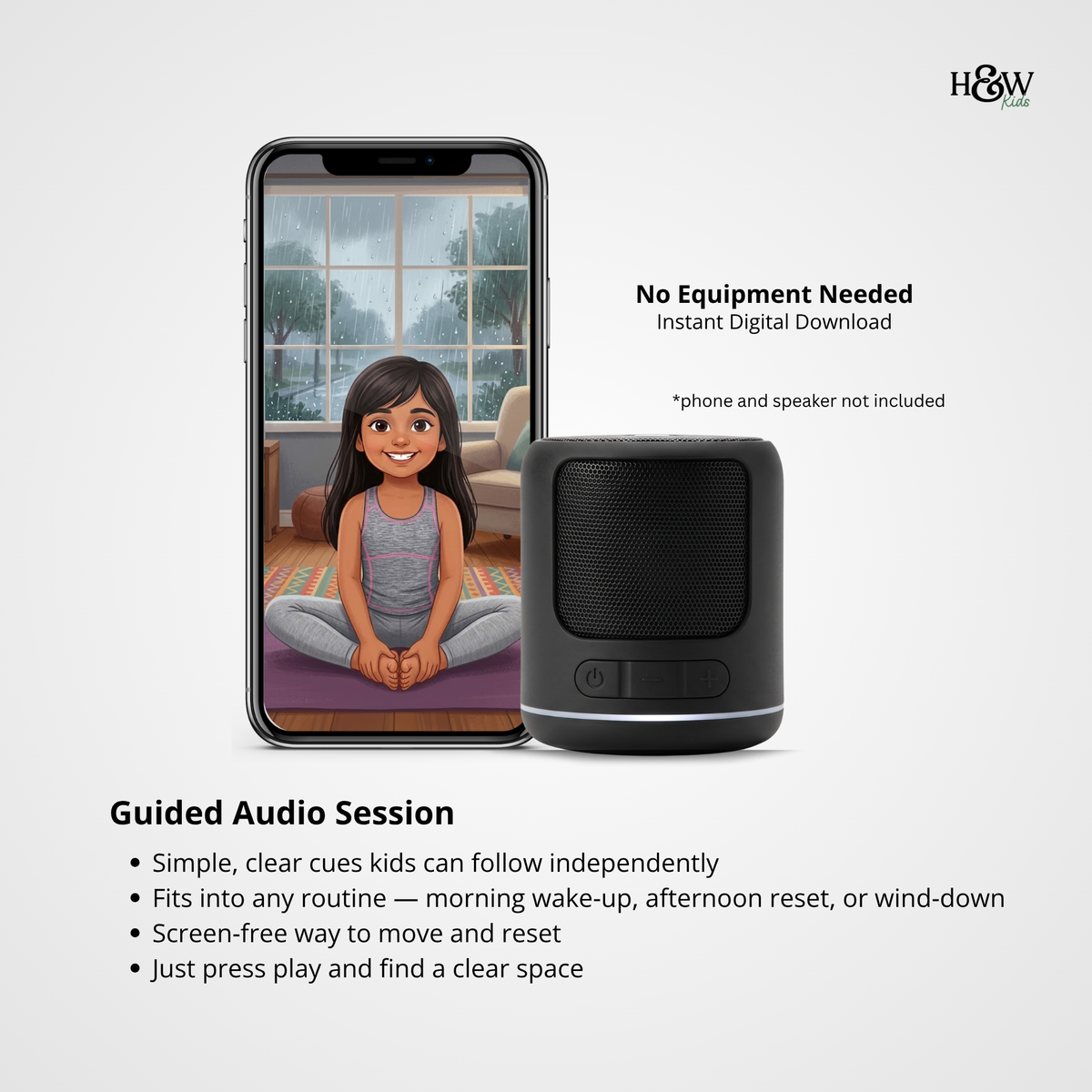 Rainy Day Audio Yoga for Kids (Personalized)